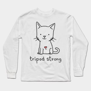 Tripod Strong Cat Long Sleeve T-Shirt